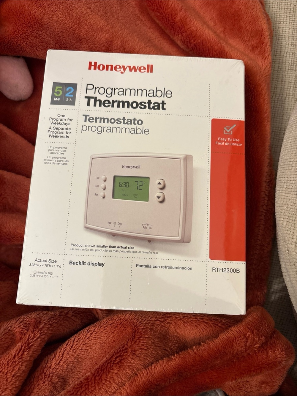 Honeywell White Programmable Thermostat - RTH2300B
